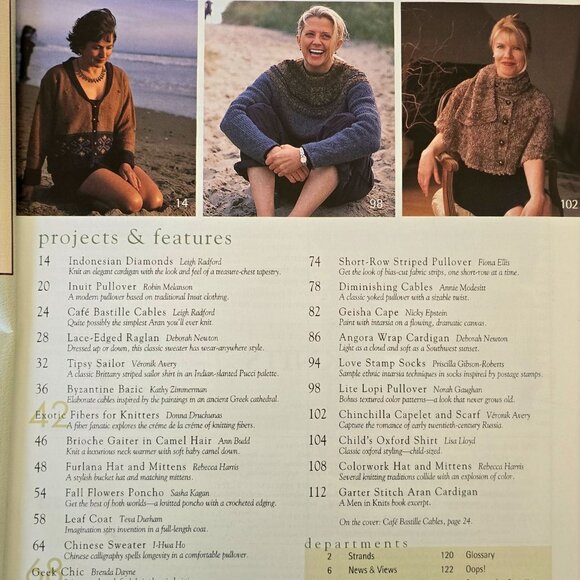Interweave Knits Fall 2003 Magazine Featuring Knit Patterns & Techniques - Picture 2 of 16